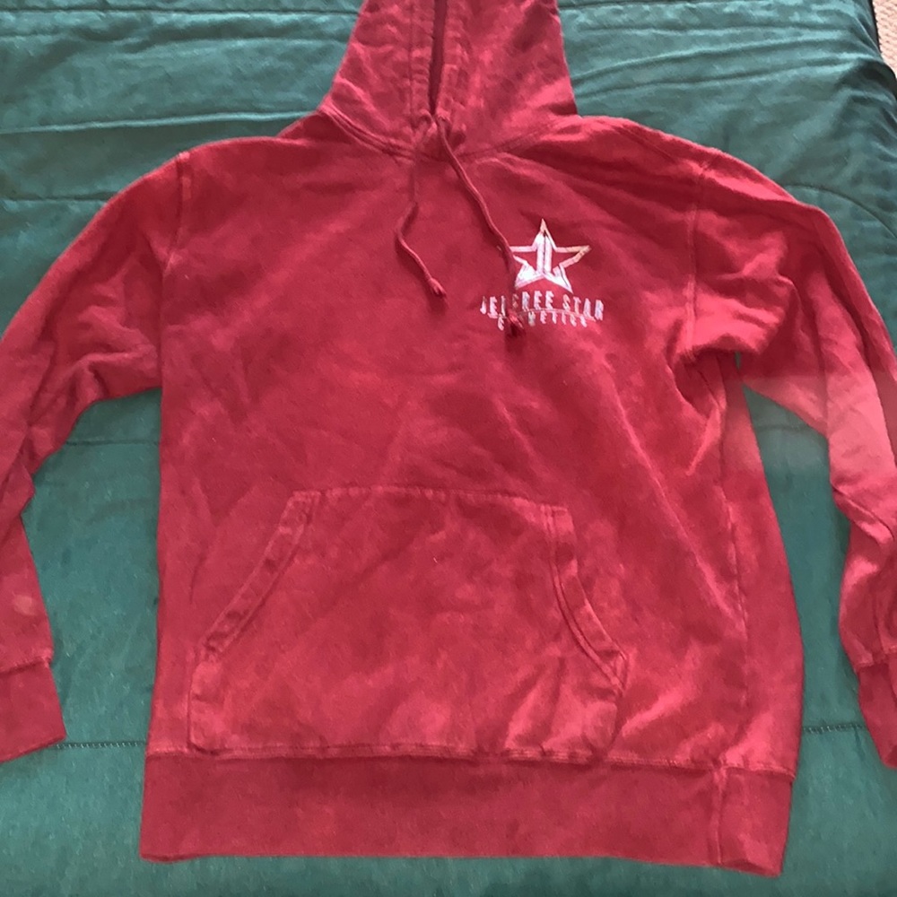 Jeffree star burgundy hoodie